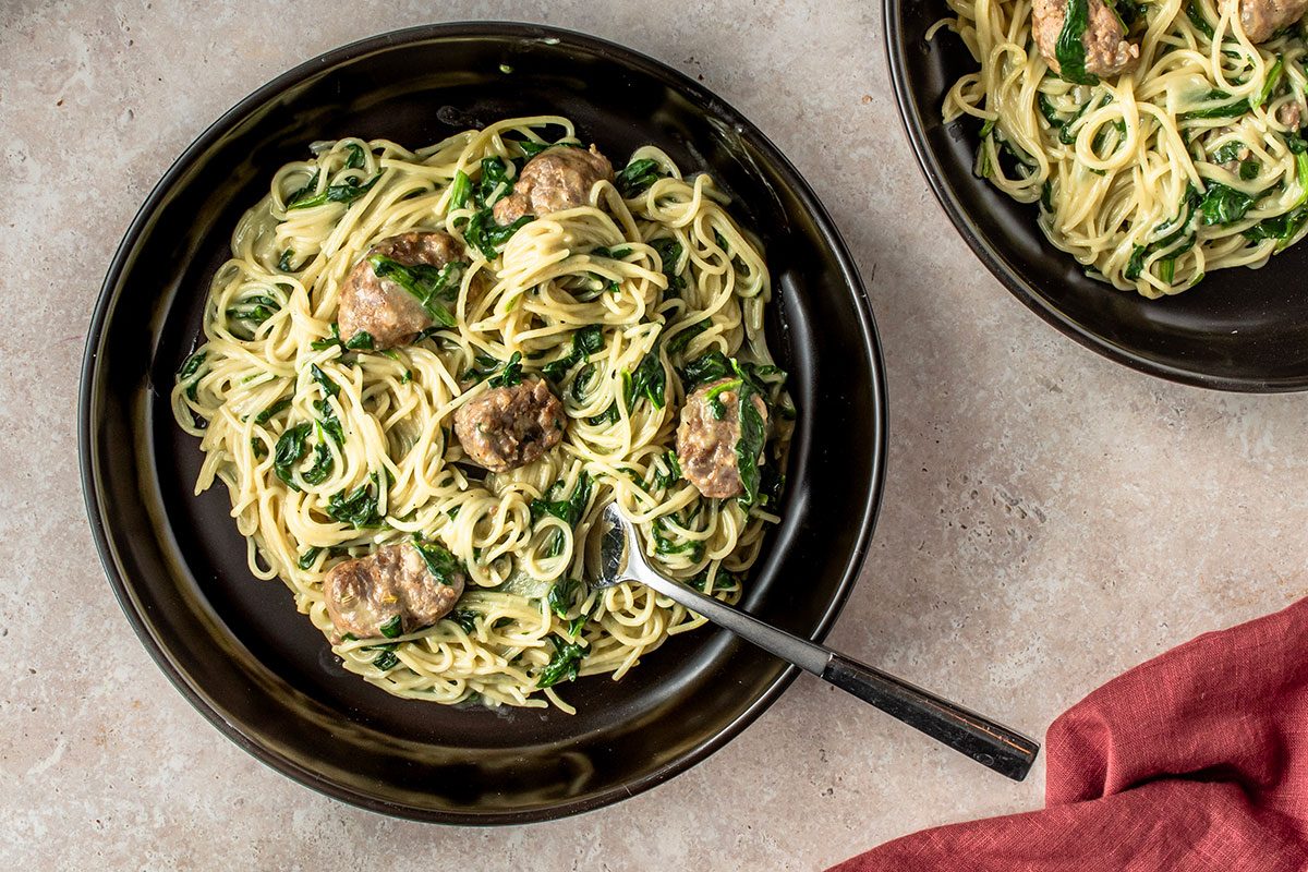 Pasta With Sausage And Spinach By Taste Of Home