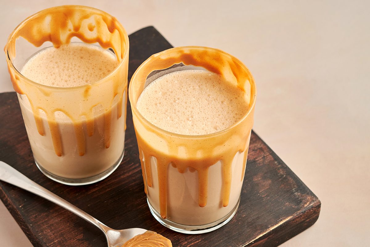 Special treats are sometimes the simplest ones, as is the case with this peanut butter milkshake by Taste of Home.
