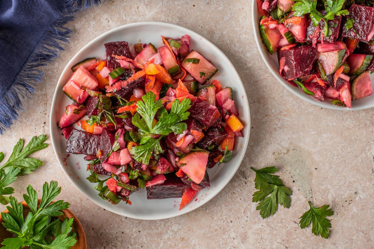 Pickled Beet Salad By Taste Of Home Finished Dish Plated