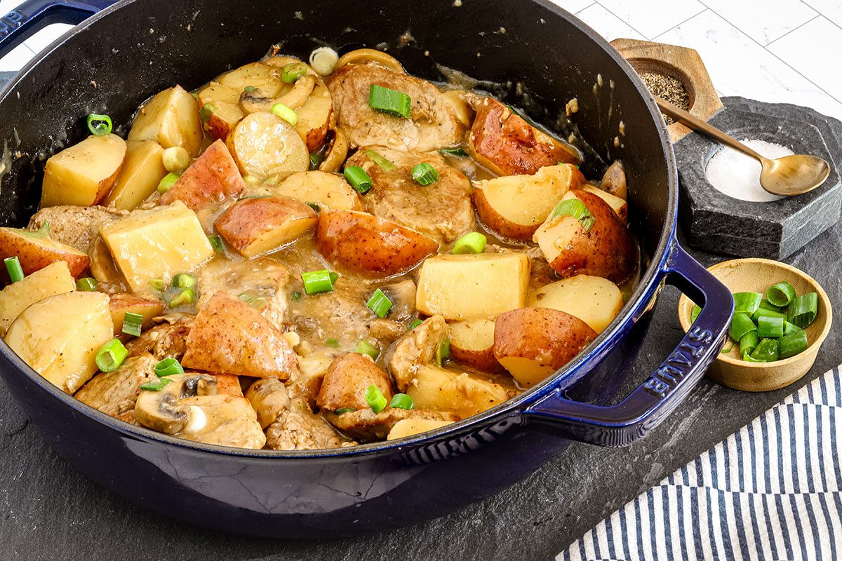 Pork and Potatoes skillet dinner from Taste of Home.