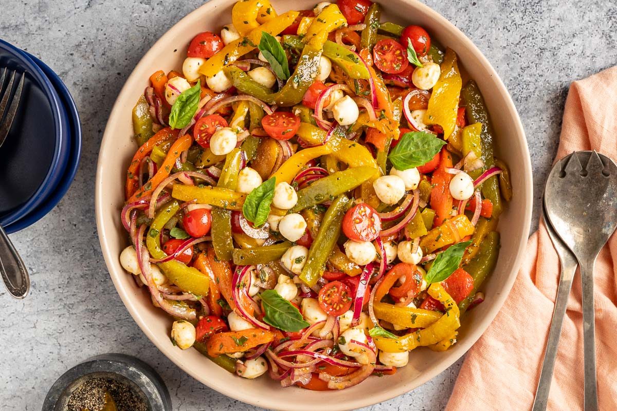 Taste of Home Roasted Pepper Salad photo of finished recipe.