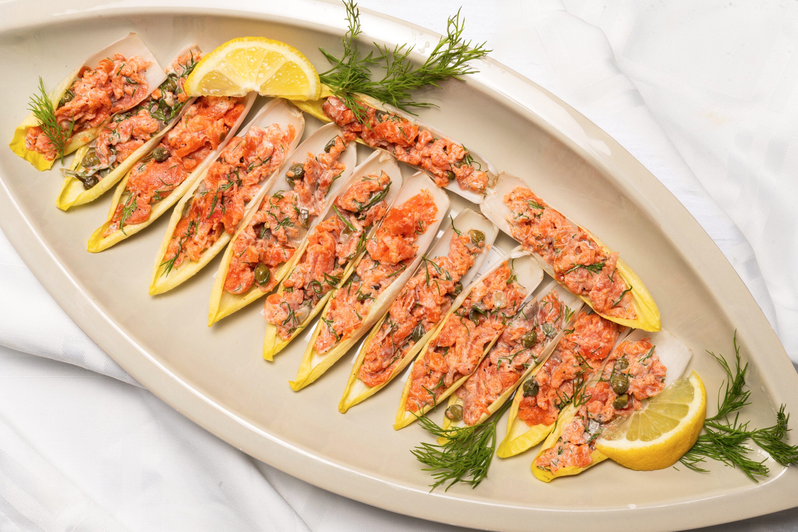 Smoked Salmon Mousse serving tray