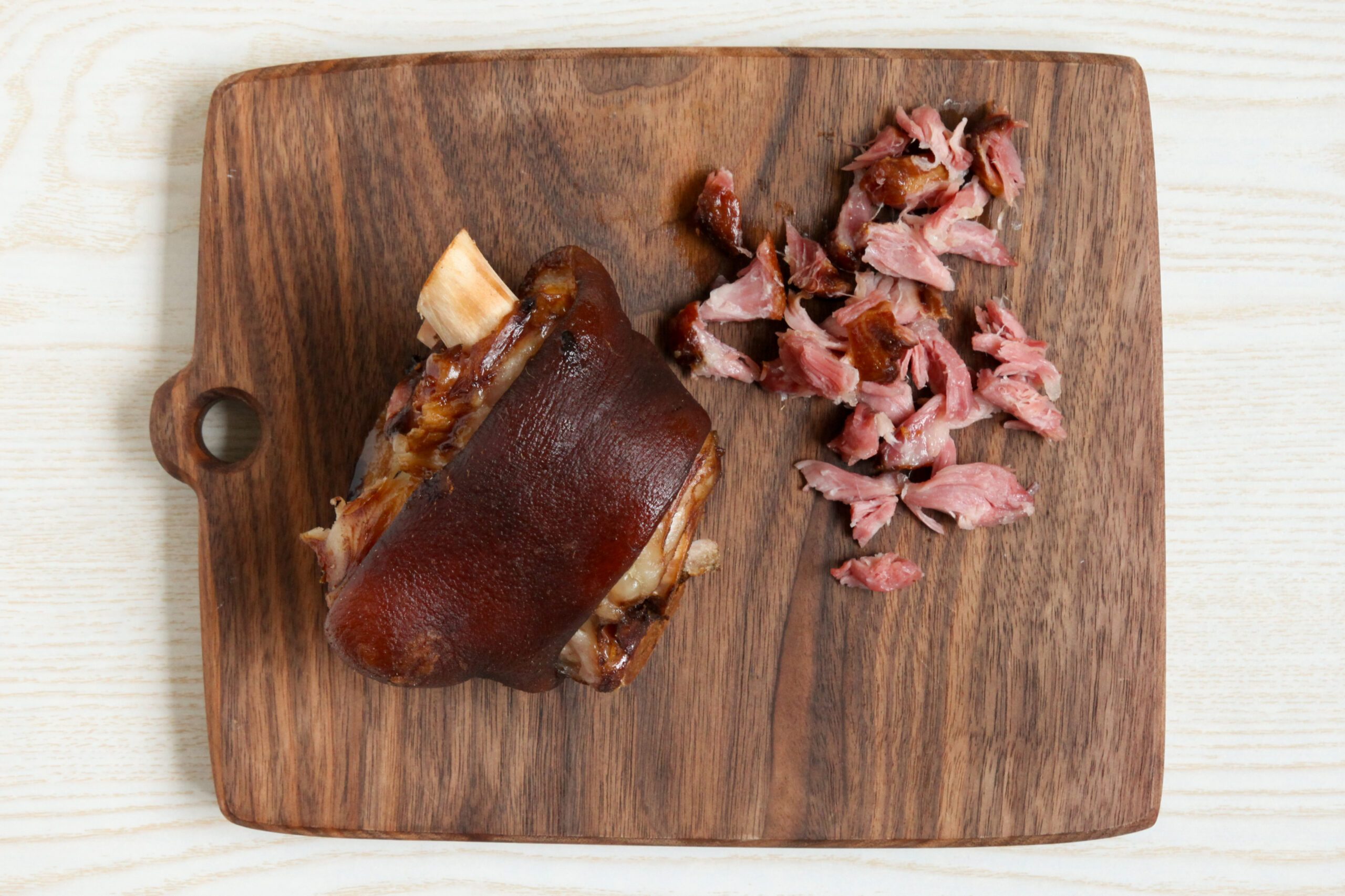 Shredding ham hock