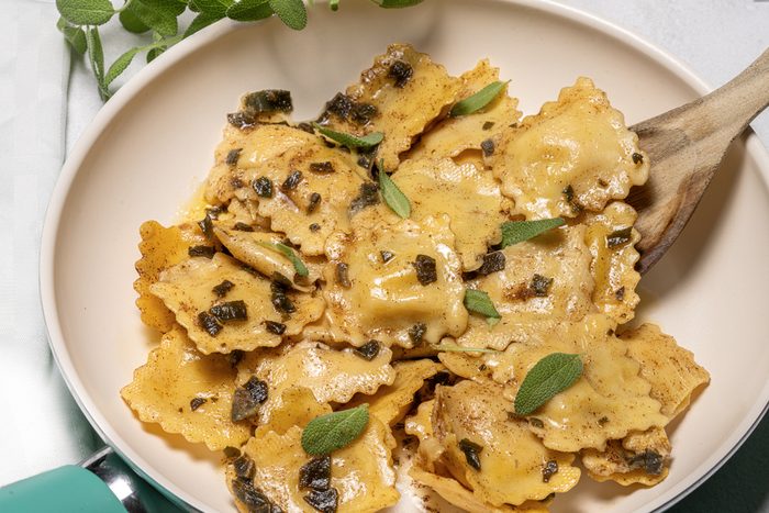 Brown Butter Sauce with Ravioli