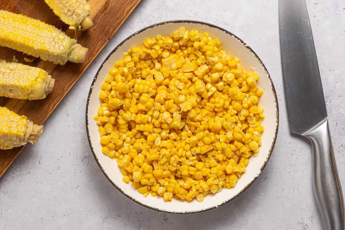 Boiled Corn Inside Dish