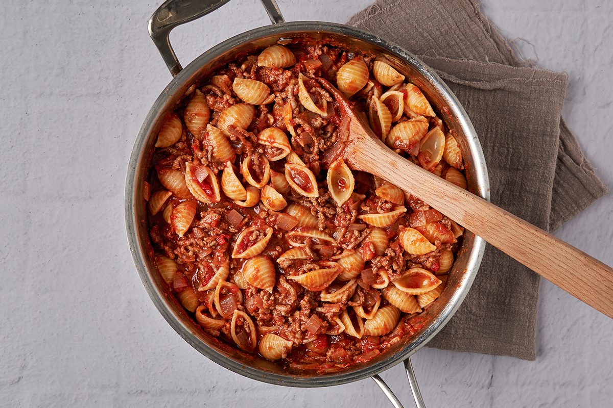 Beef and shells recipe by Taste of Home