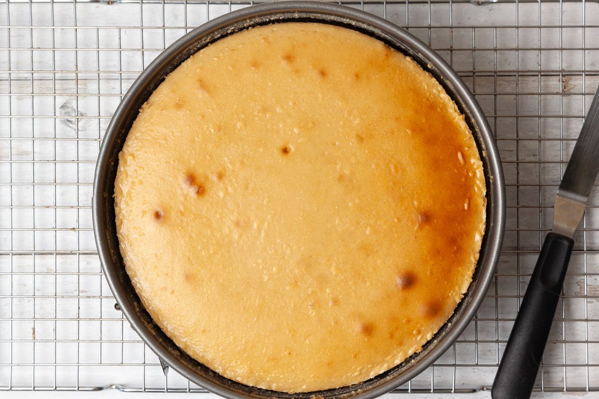 Step 4 of Taste of Home Biscoff Cheesecake is to let the cheesecake cool