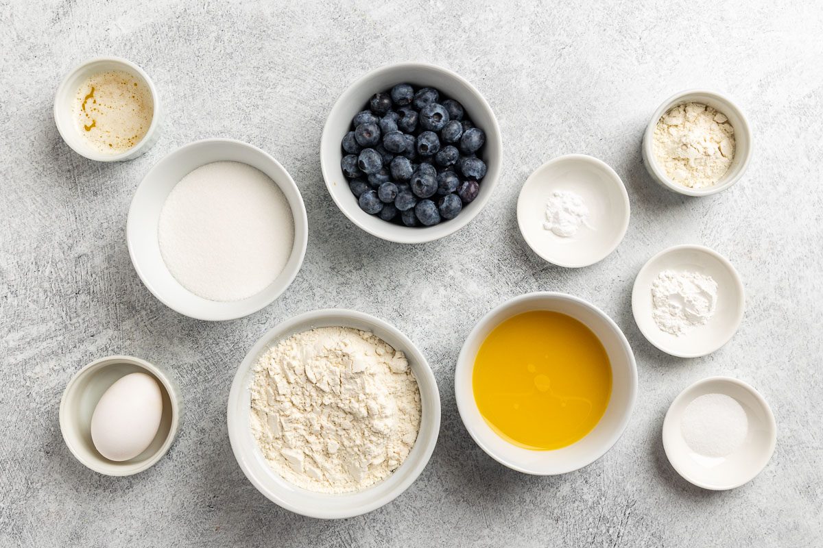 ingredients for Blueberry Bread 