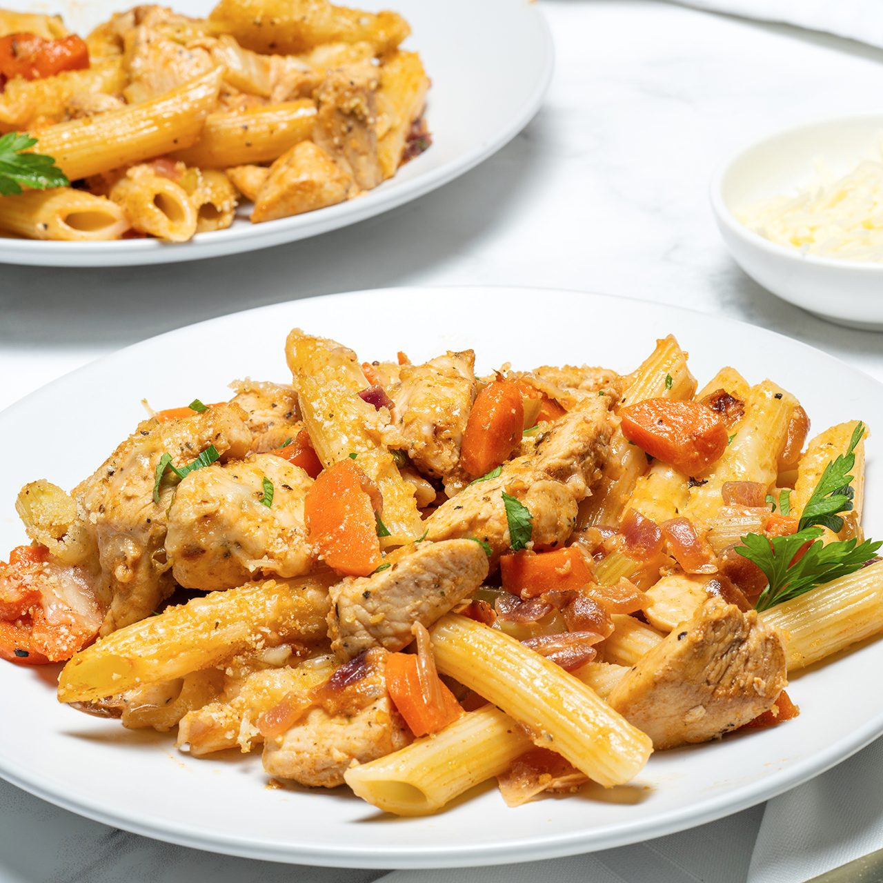 Buffalo Chicken Pasta Bake