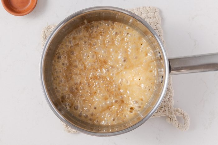 Fudge base ready and with vanilla extract added to it.