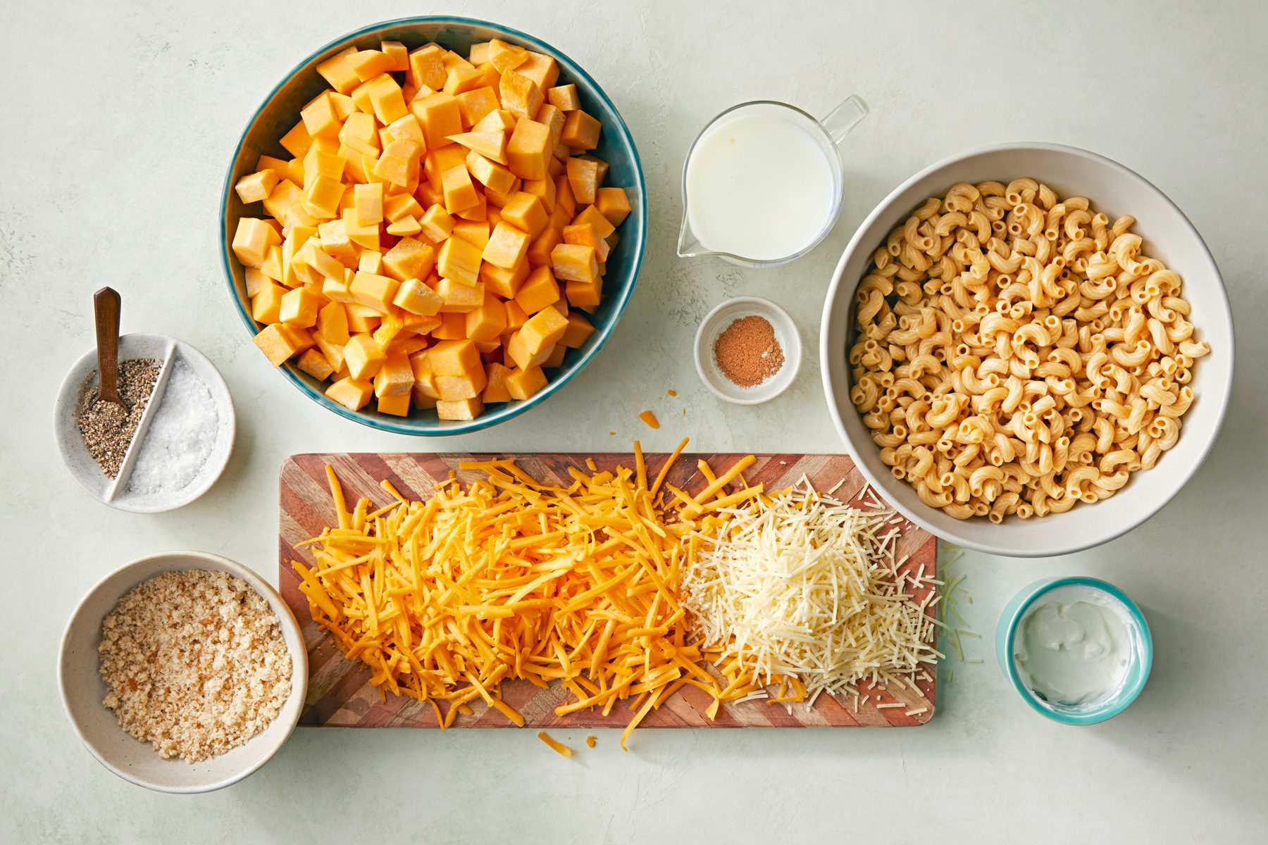 Overhead ingredient shot