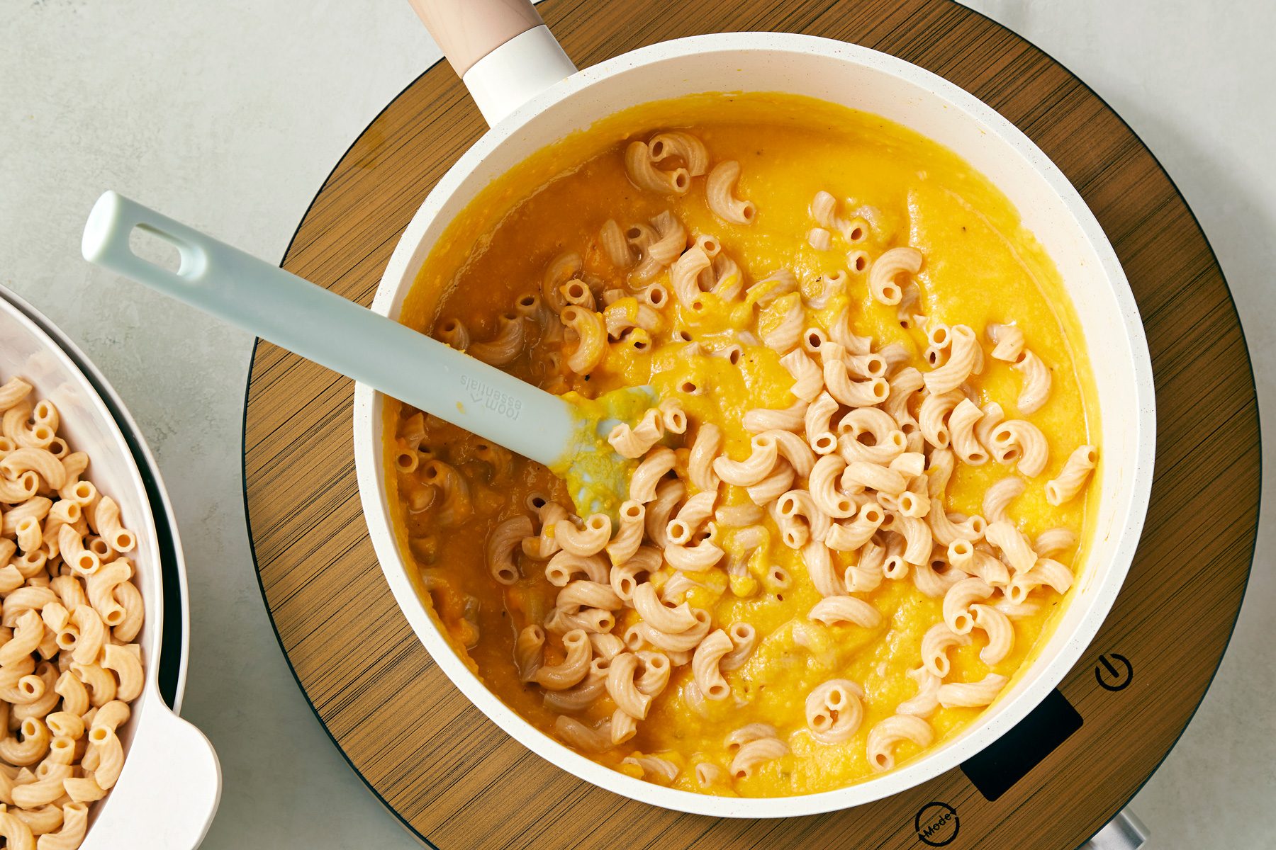 Drain pasta; add to squash mixture; Toss to coat
