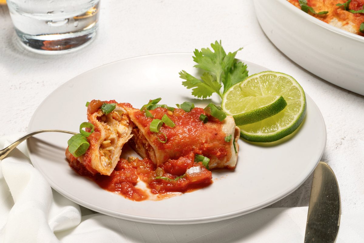 Chicken Chimichangas plate