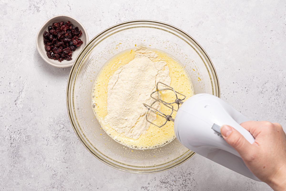Hand Mixer Beating Into Cake Mix