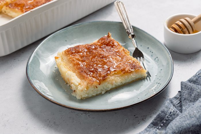 Slice Of Crescent Roll Cheesecake On A Plate