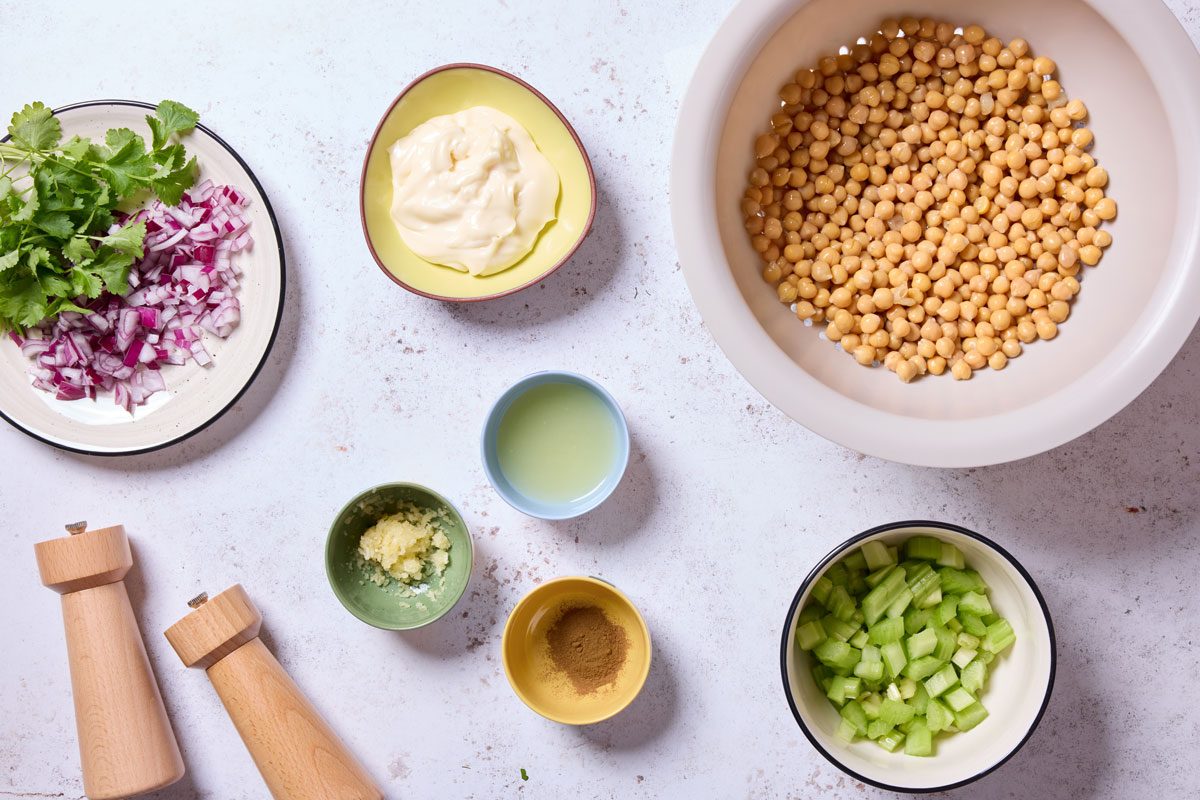 Curried Chickpea Salad ingredients