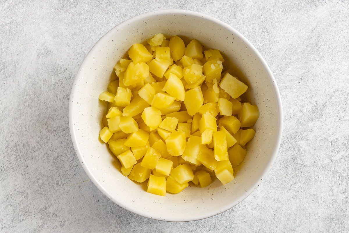 cooked potatoes in a bowl