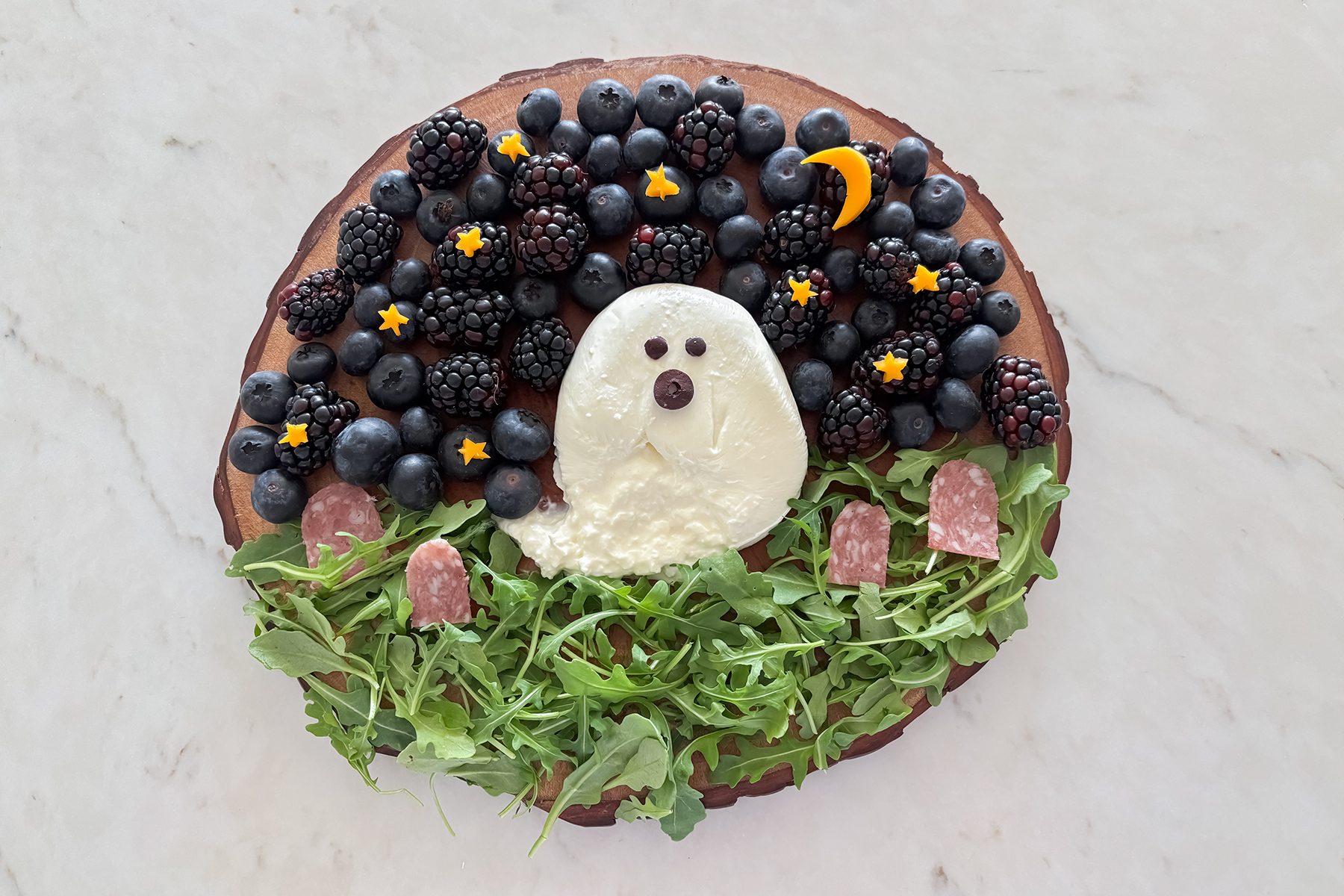 How to Make a Boo-rata Board—aka the Cutest Halloween Cheese Board