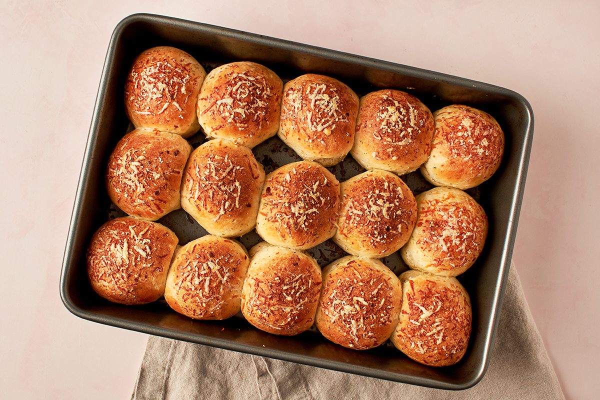 These soft and buttery homemade Italian rolls by Taste of Home come together in under 45 minutes.