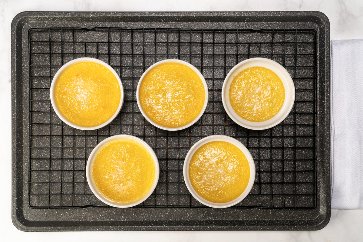 Cooling the Lemon Creme Brulée
