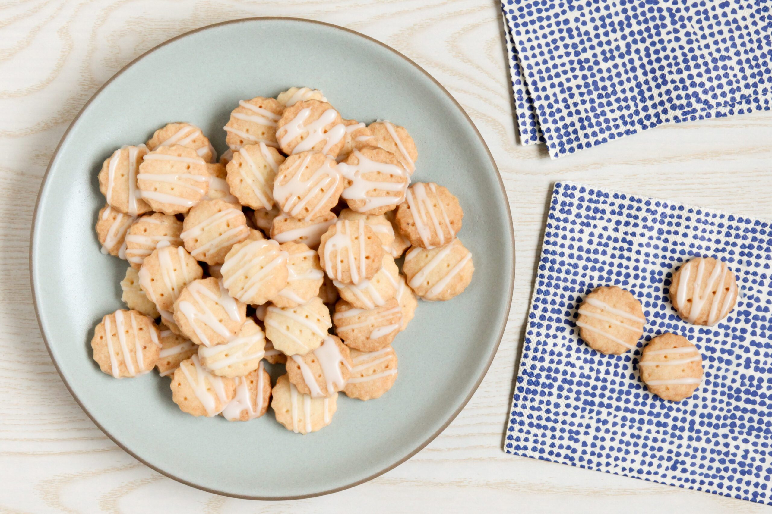 Lemon Shortbread Cookies on a plate