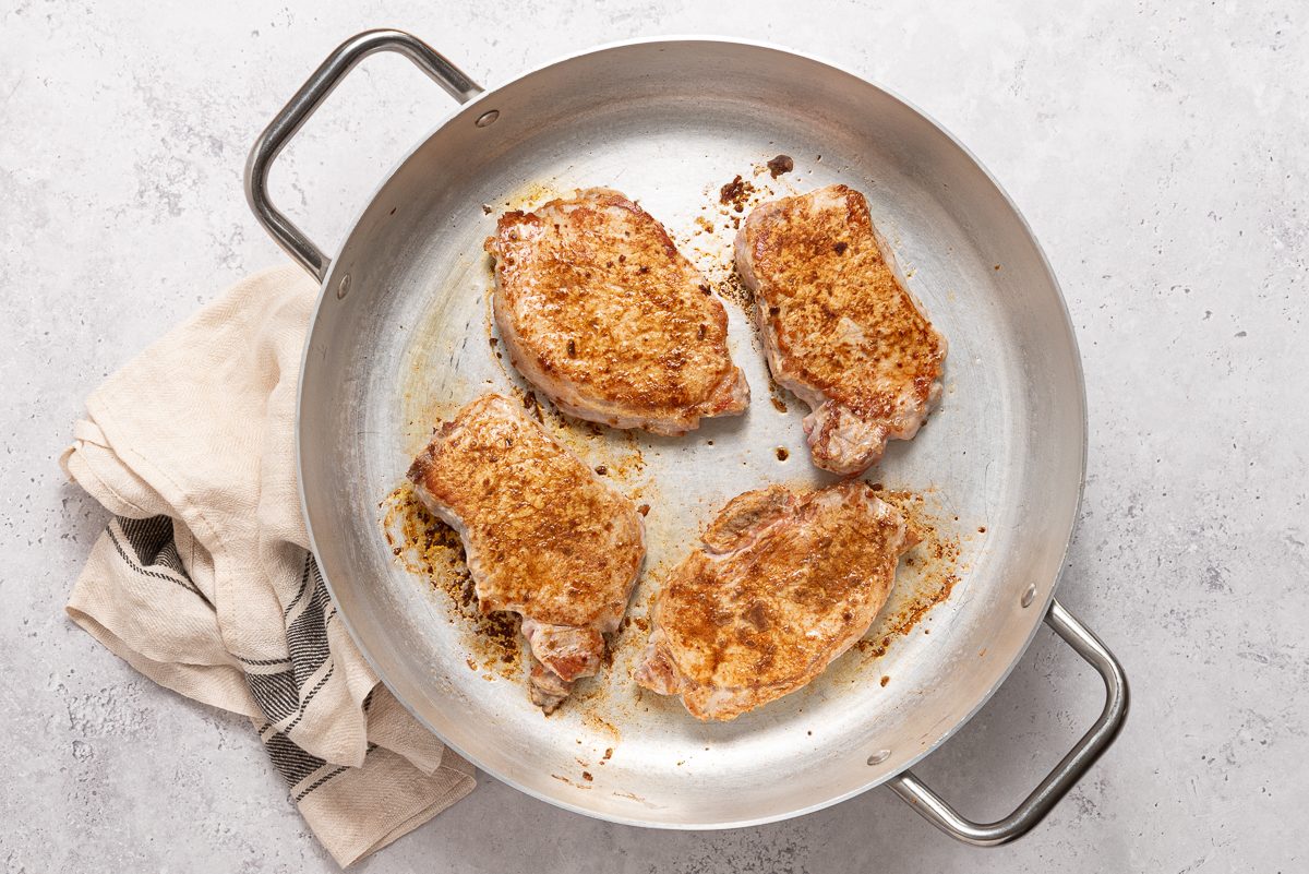 Pan With Seared Pork Chops