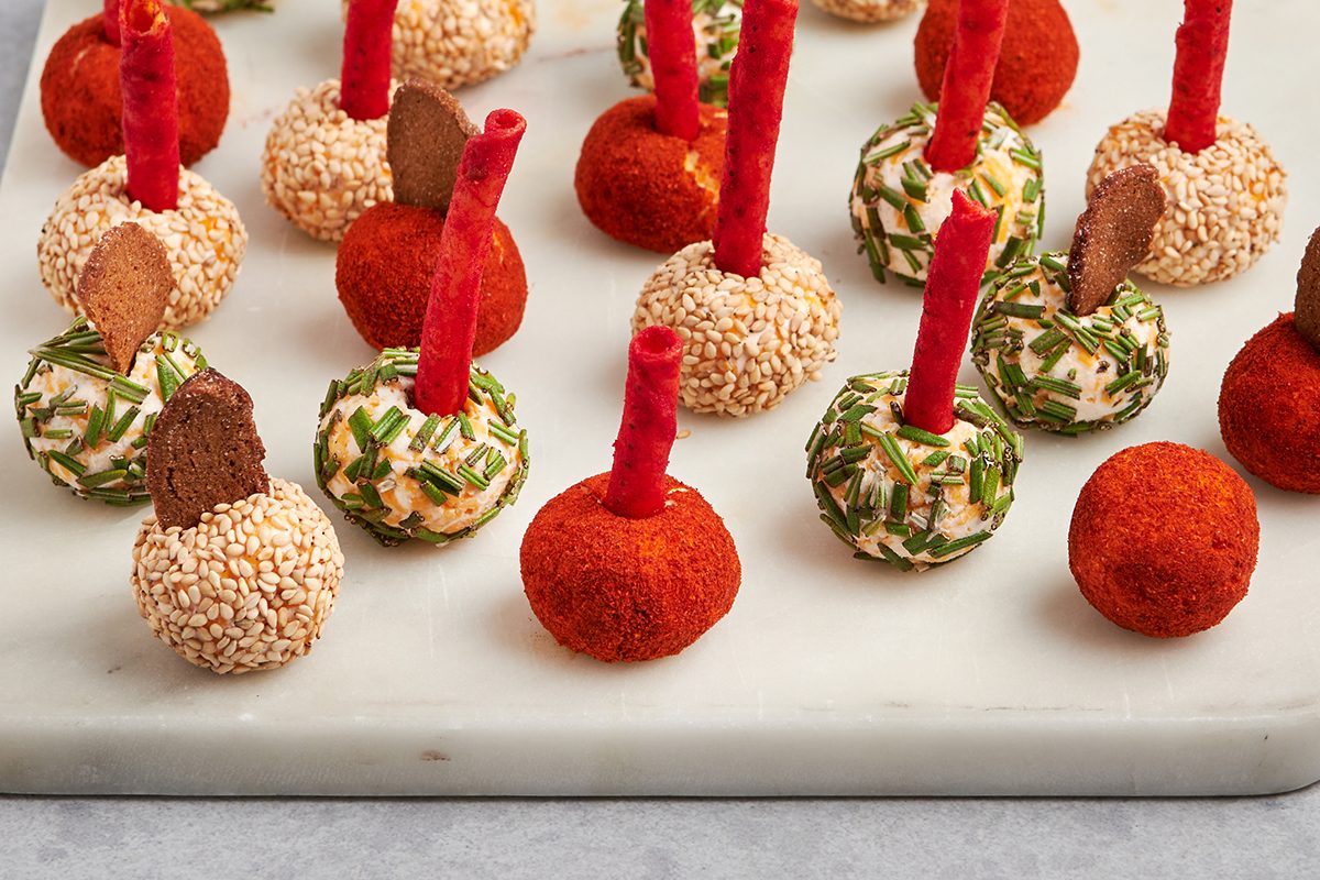 Festive mini cheese balls by Taste of Home
