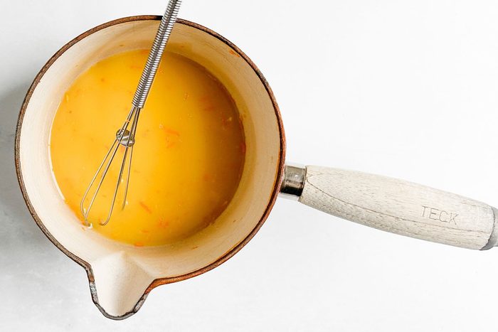 Taste of Home Orange Syrup in a saucepan