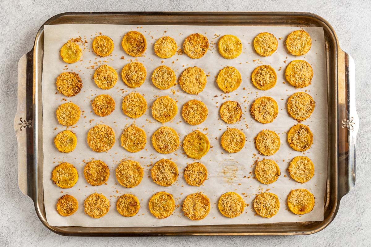 Taste of Home Oven Fried Squash photo of the baked squash.