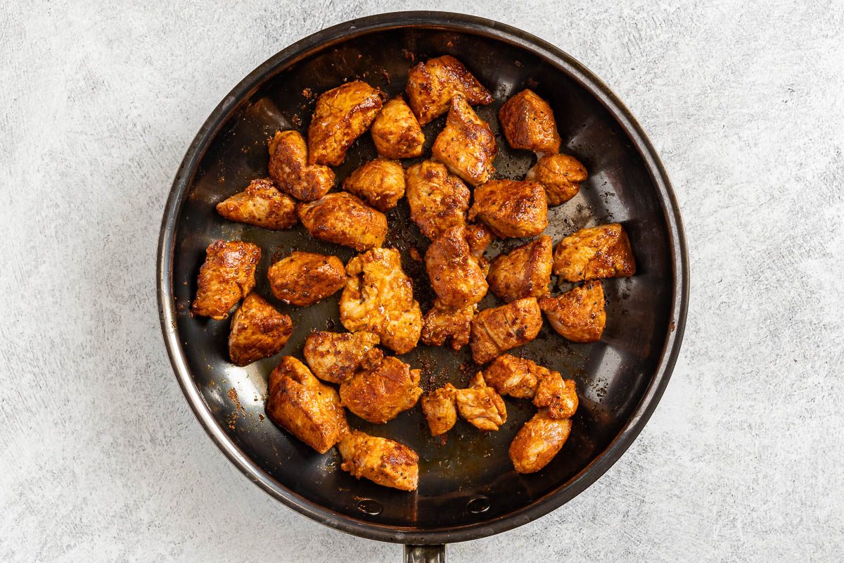 Cooking The Pork In A Skillet.