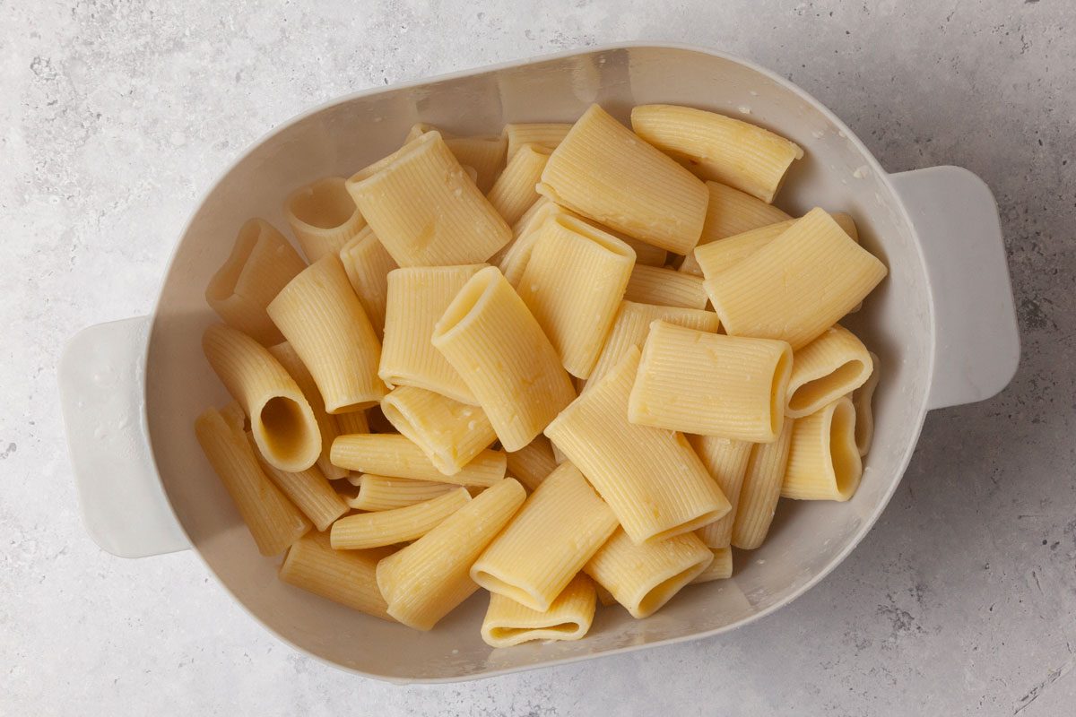 Step 1 of Taste of Home Pasta with Sausage & Peas is to cook the pasta