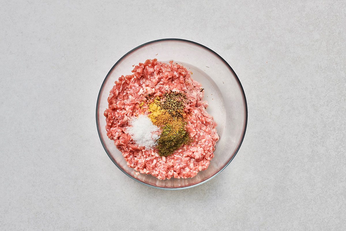 All ingredients are combined in a bowl