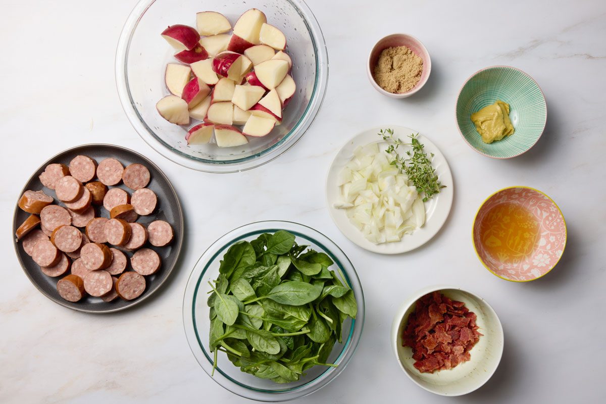 Potato Kielbasa Skillet ingredients