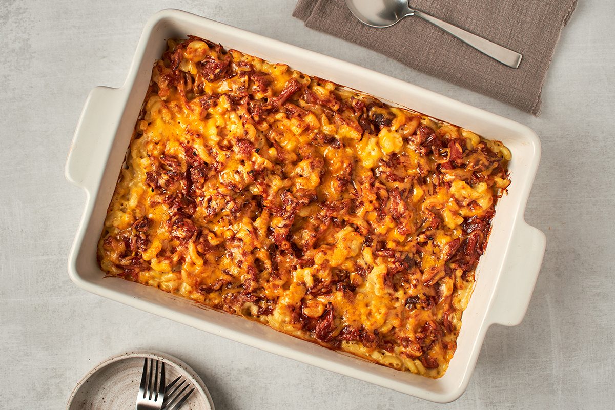 Pulled pork mac and cheese by Taste of Home