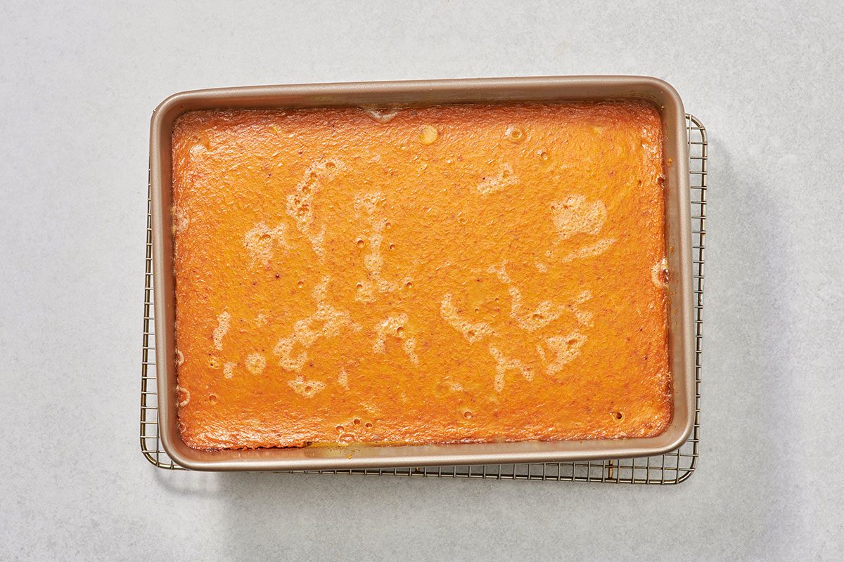 Cooled and chilled pumpkin shortbread bars