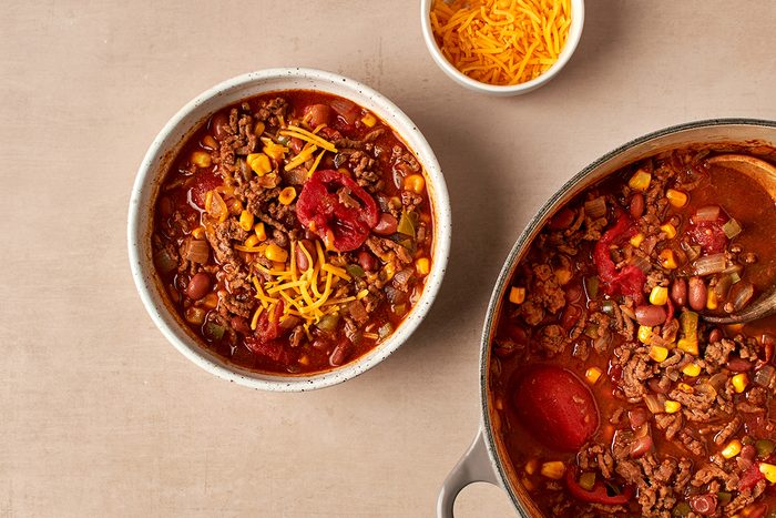 Warm up with this easy and quick chili by Taste of Home that's ready in just 30 minutes.