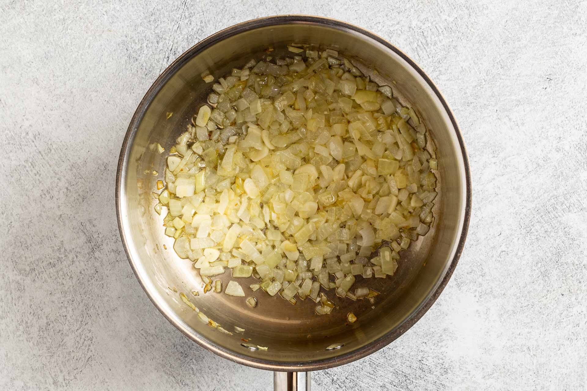 sauteed onion and garlic.