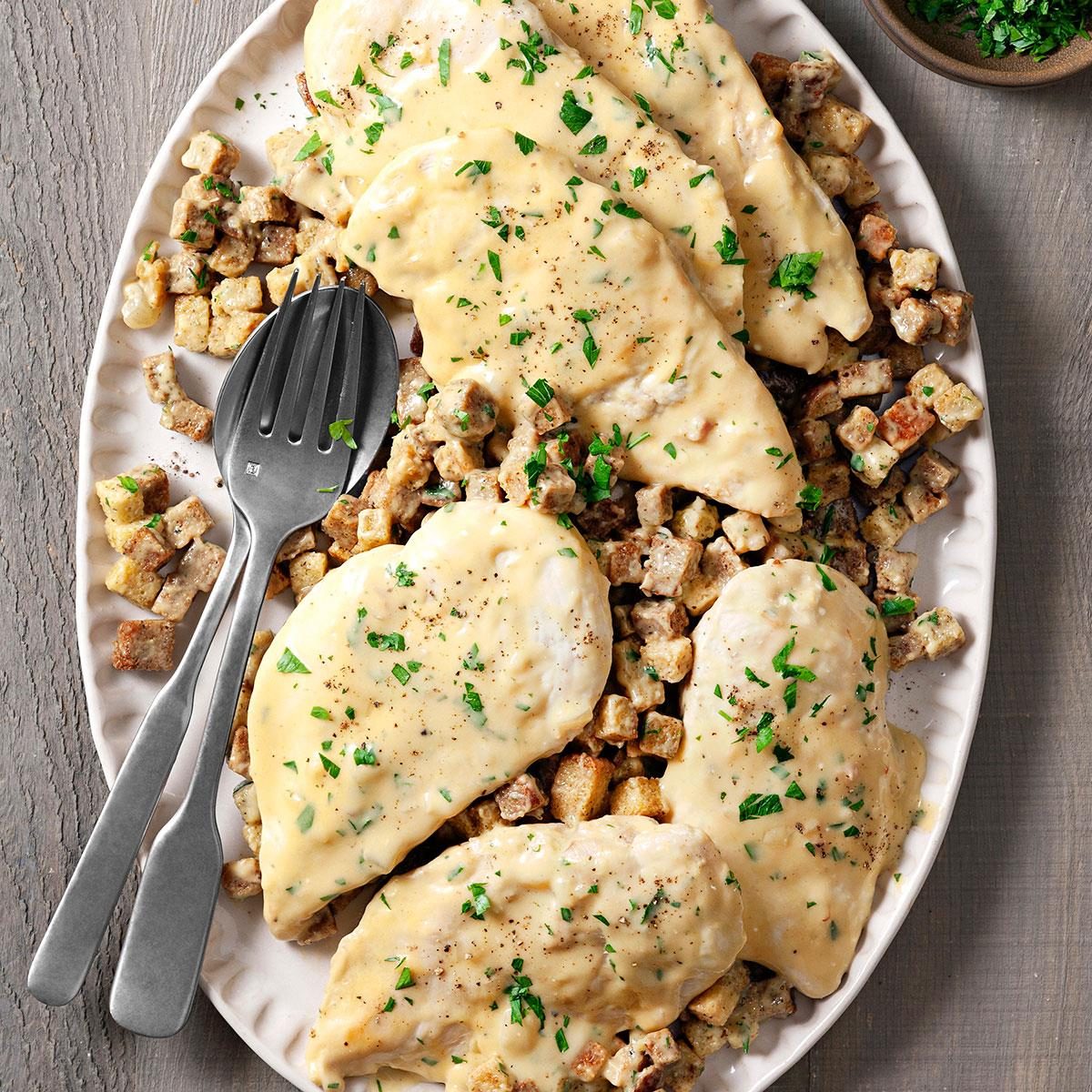 Slow-Cooker Chicken and Stuffing