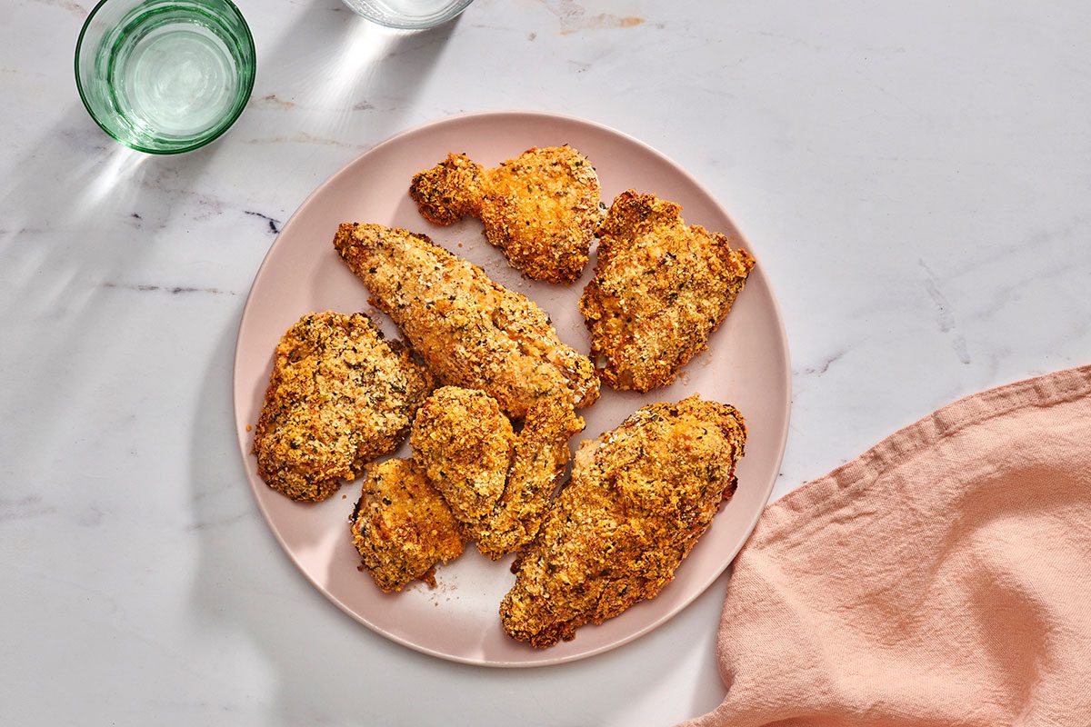 Sour cream chicken on a serving platter