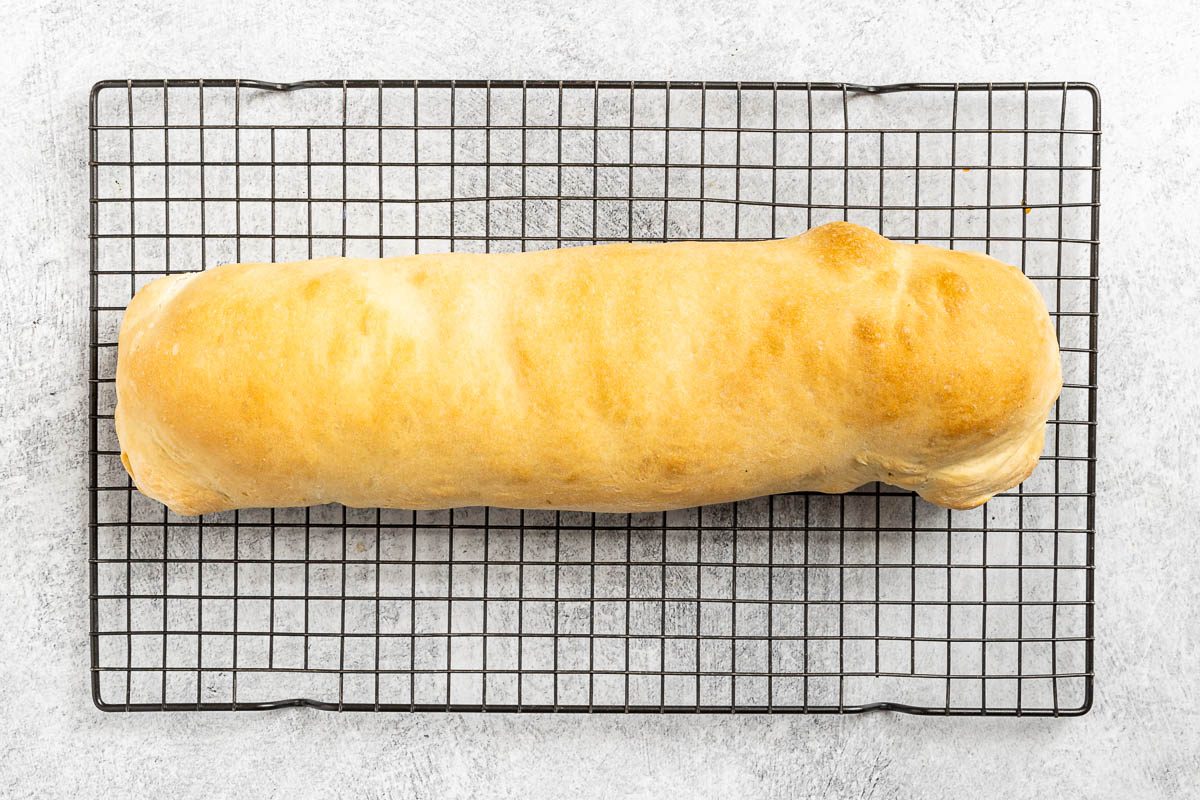 Taste of Home Spinach Bread photo of the baked bread.