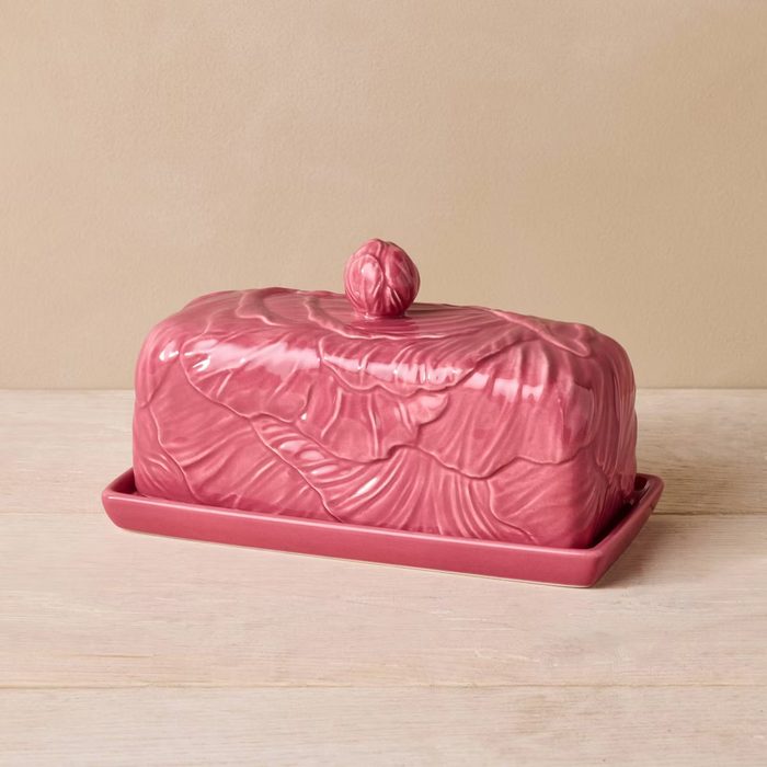 Stoneware Cabbage Butter Dish Pink John Derian For Target