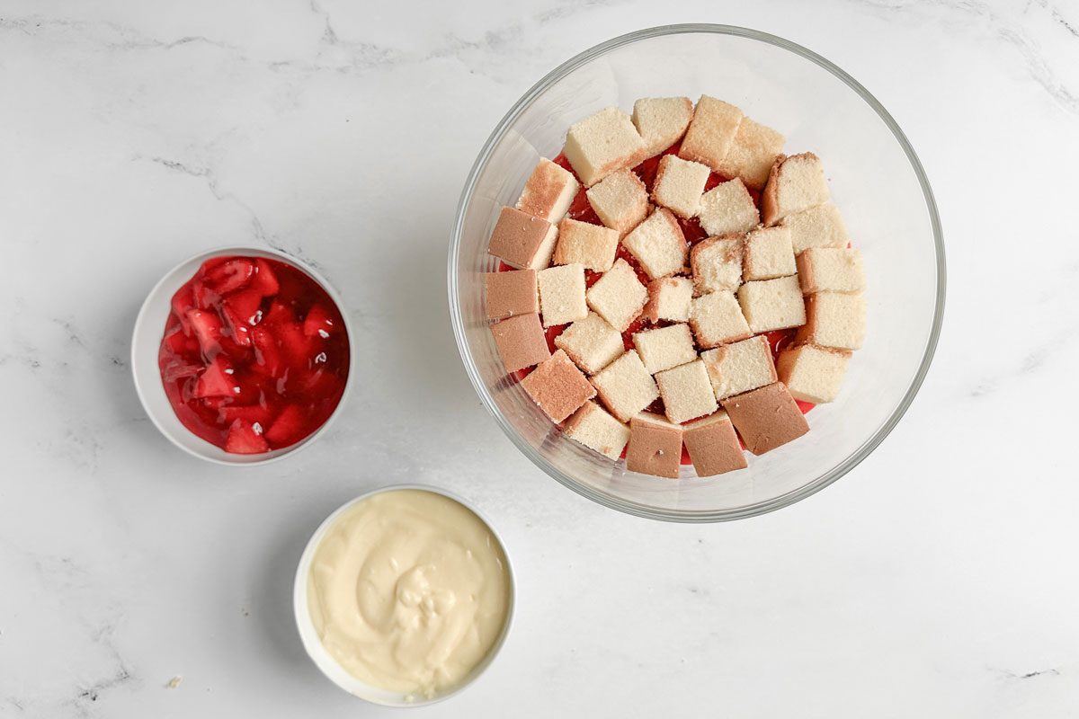 Ingredients for Taste of Home Strawberry Shortcake Trifle