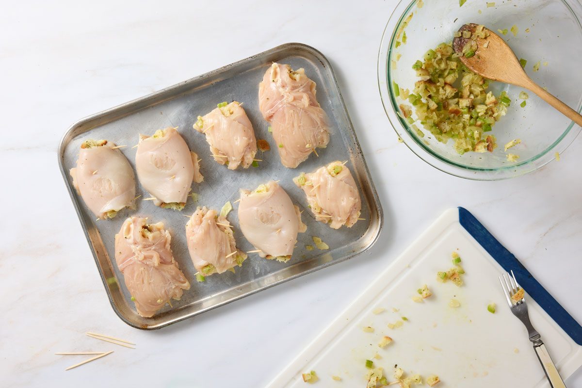 bake the chicken breasts