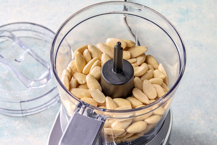 Almonds in a food processor