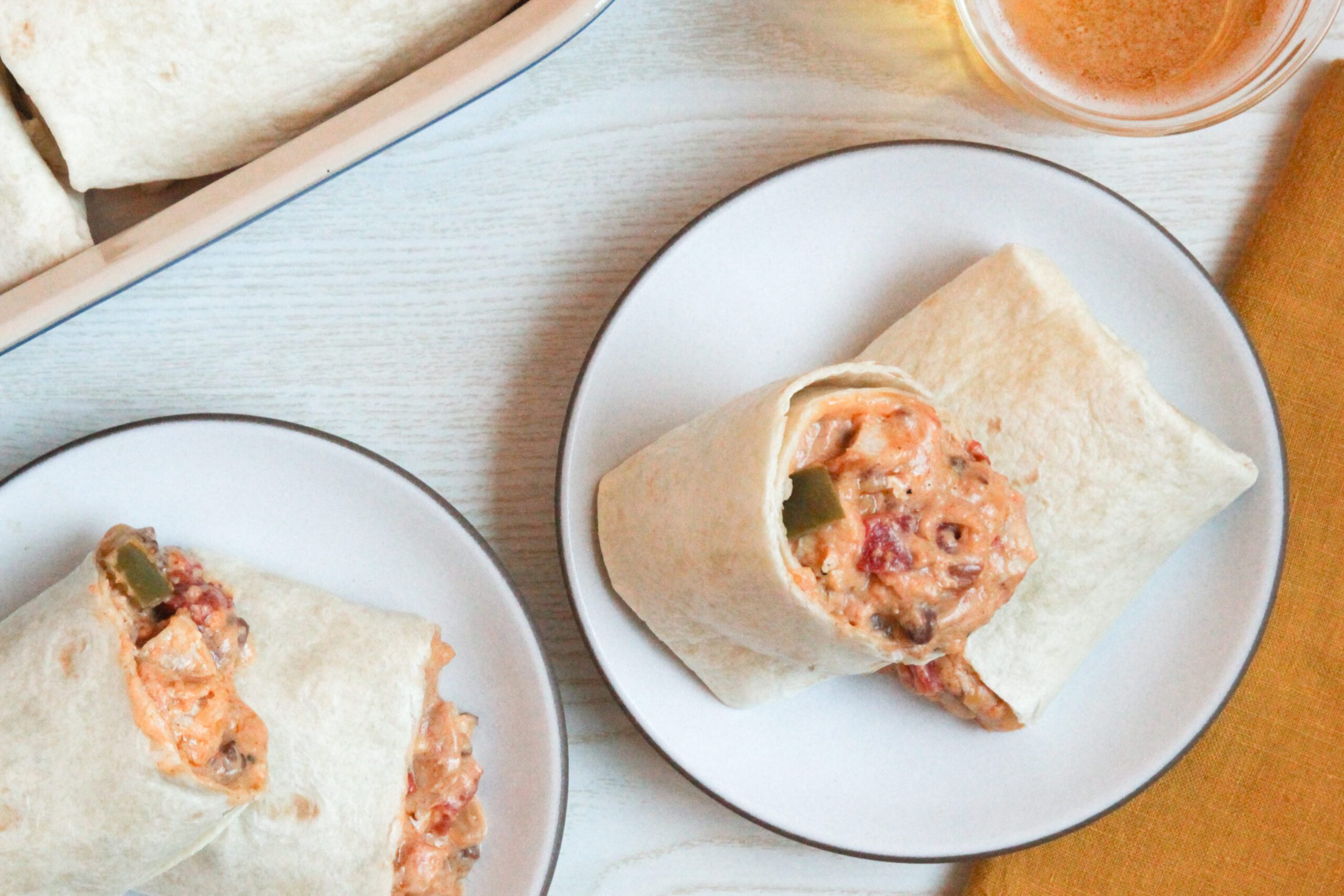 Baked Creamy Chicken Burritos