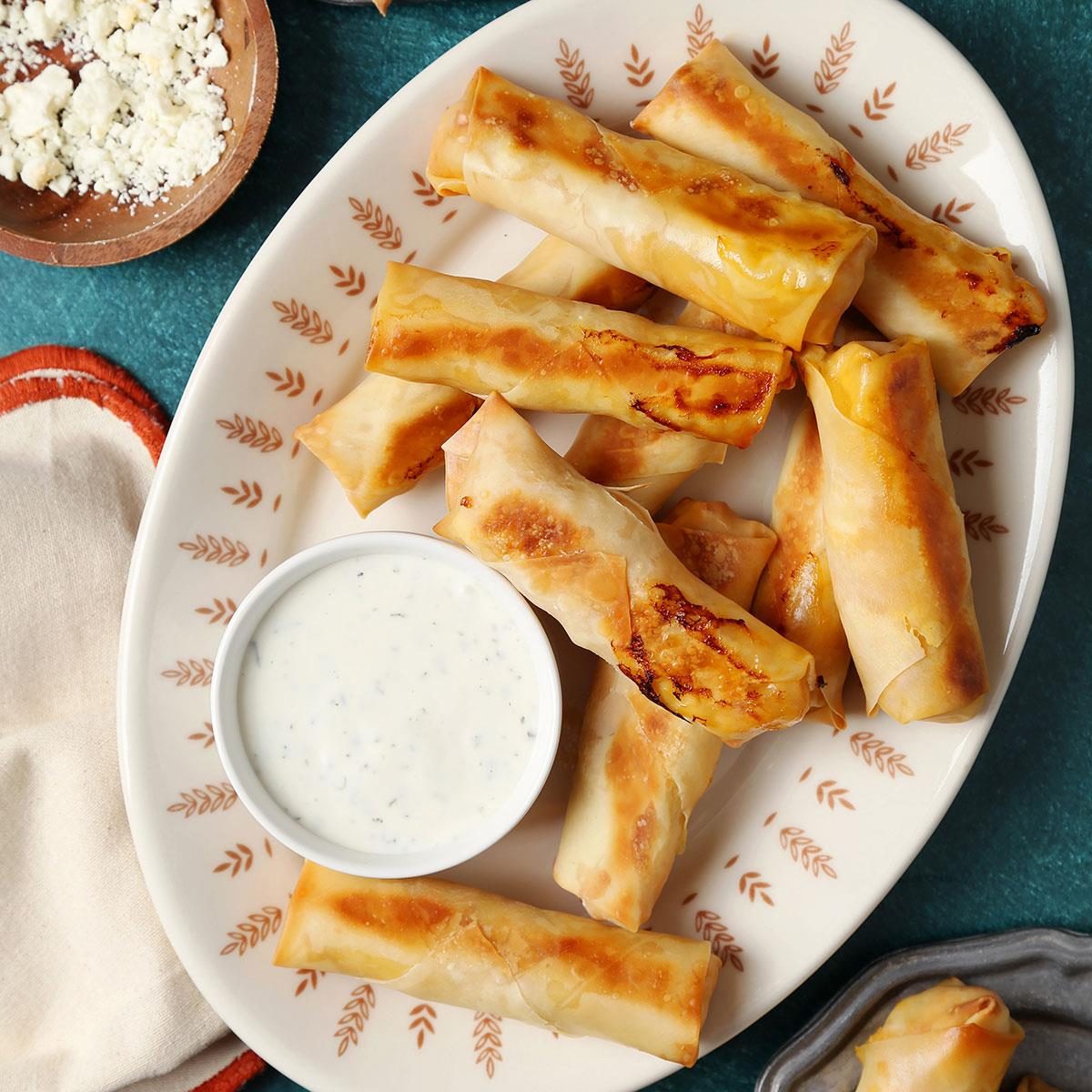 Buffalo Chicken Egg Rolls