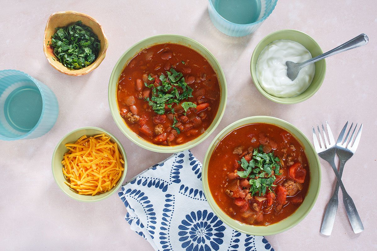 Chili In Bowls