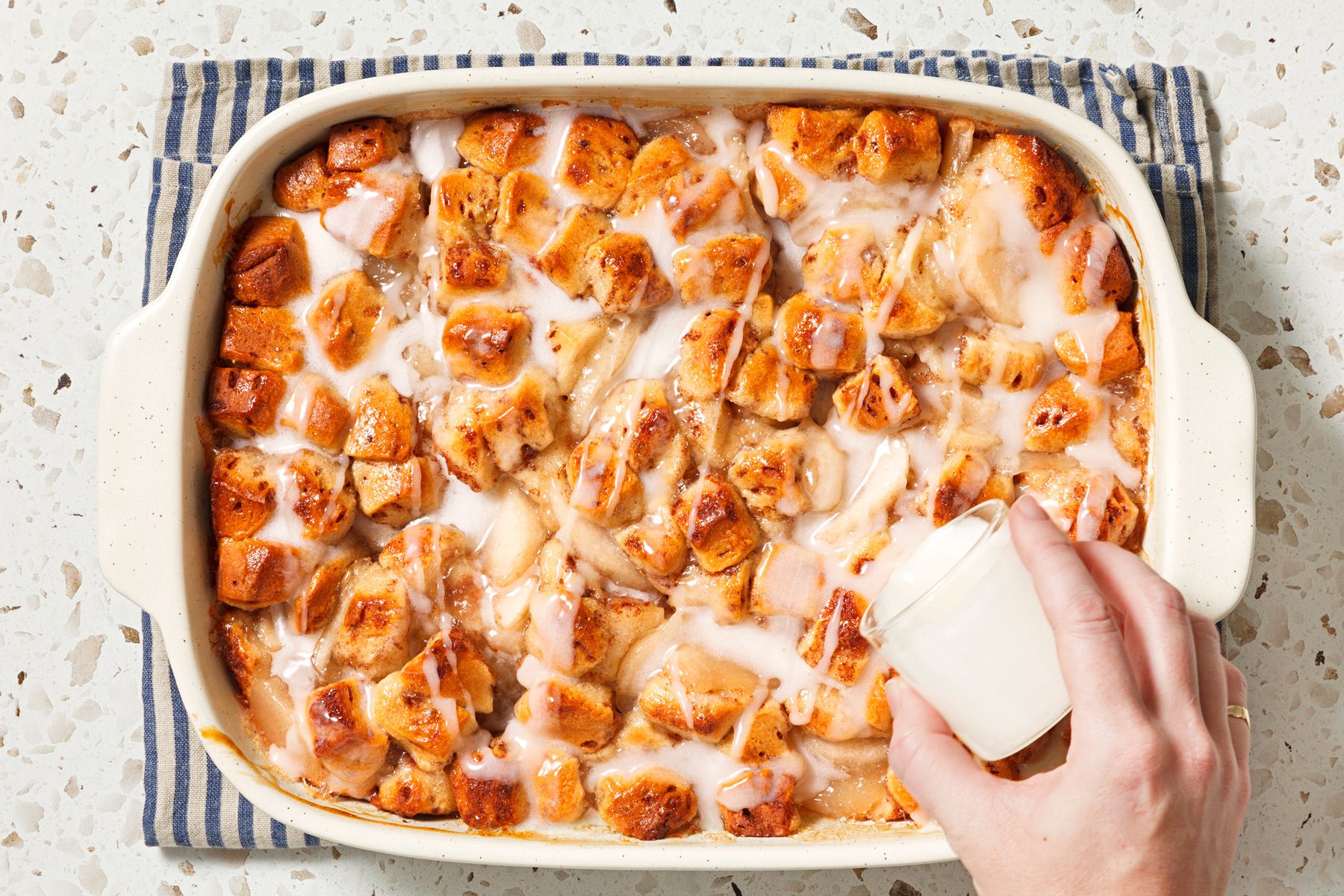 Drizzle icing on top.