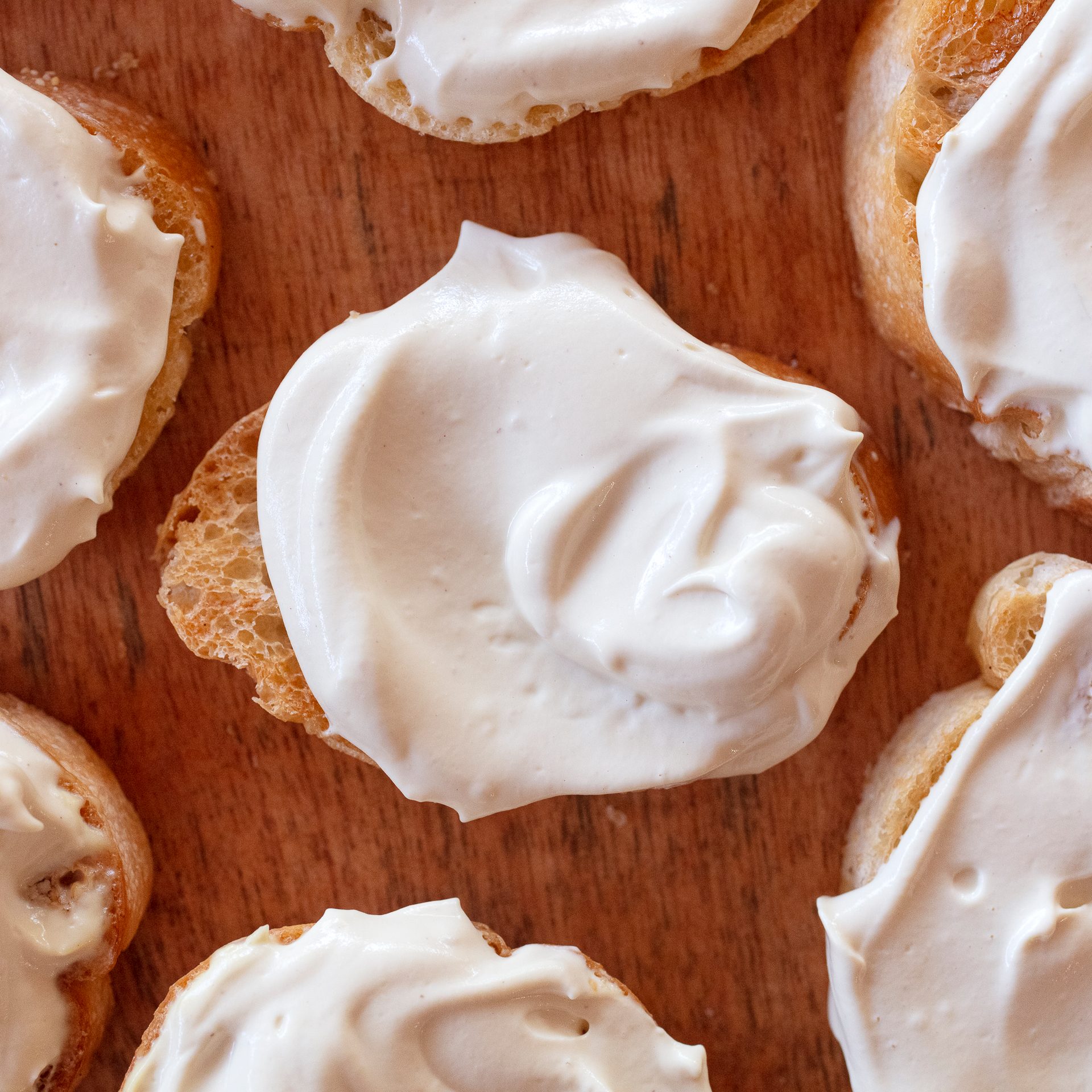 Buttery vegan cashew cheese served with crostini