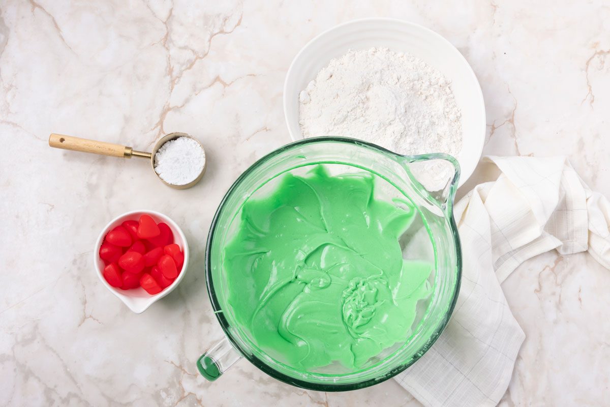 Step 2 of Taste of Home Grinch Cookies